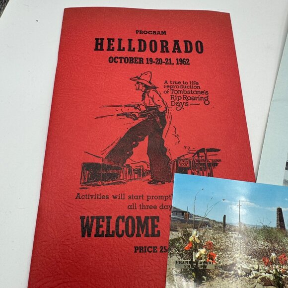 Vintage Arizona Travel Memorabilia Set Featuring 1962 Helldorado Program Tickets - Picture 2 of 15